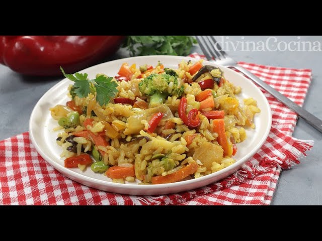 arroz con verduras y curry