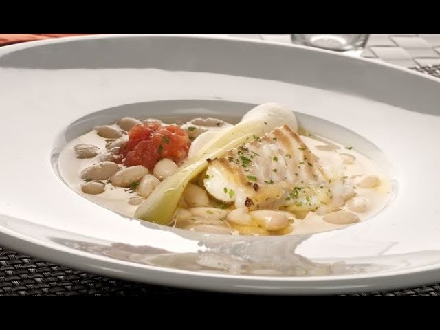 bacalao con alubias blancas de bote