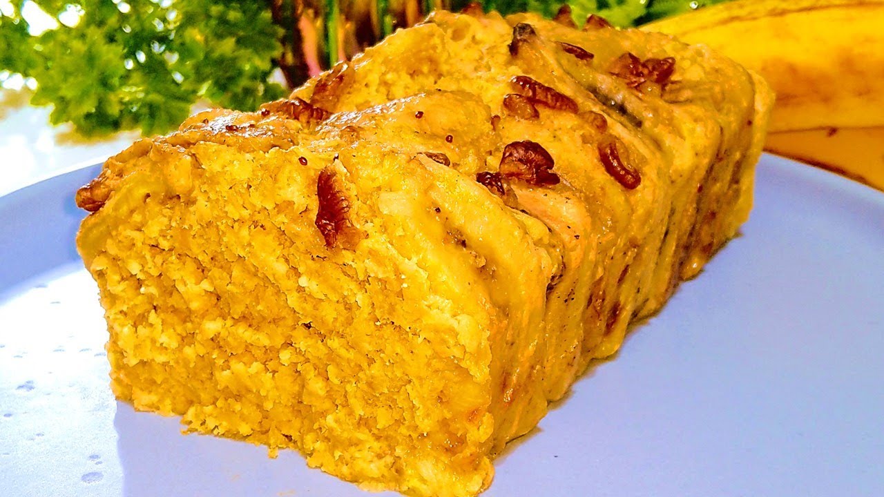 bizcocho de plátano sin harina ni azúcar