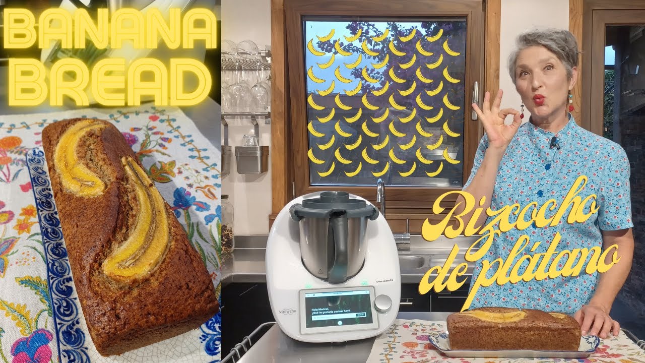 bizcocho de plátano y nueces thermomix