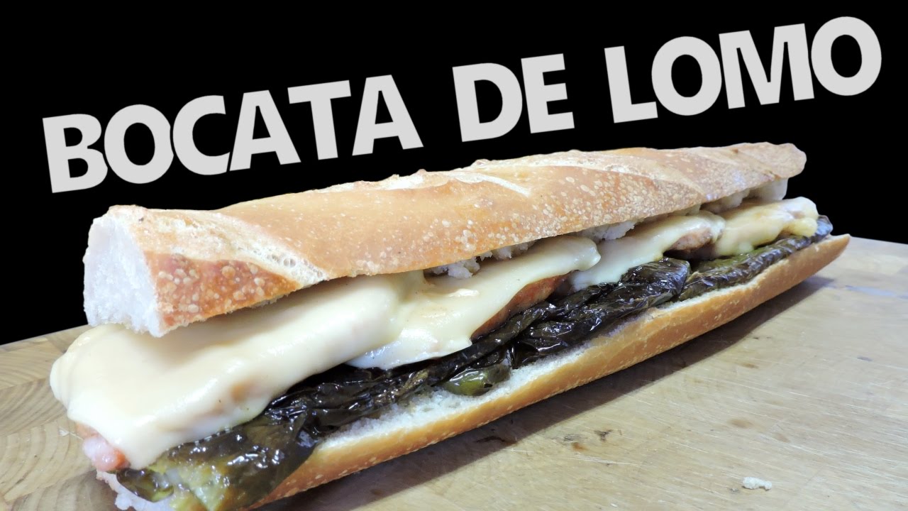 bocadillo de lomo con pimientos