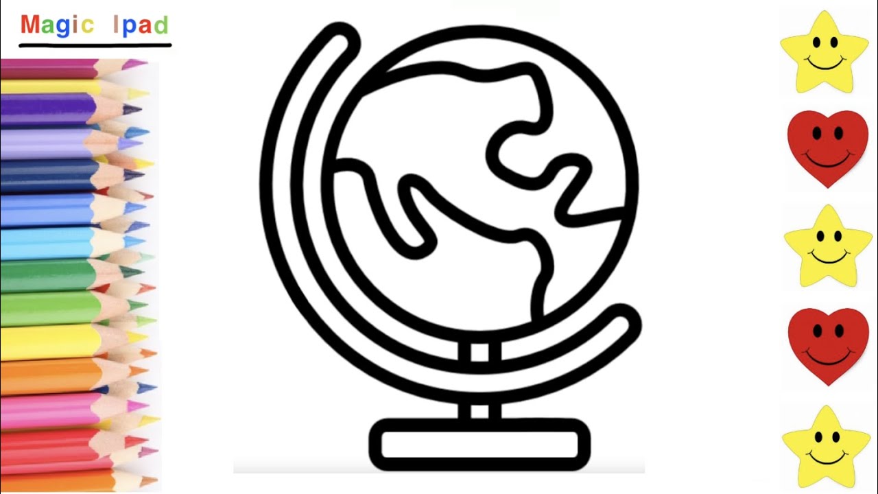 bola del mundo para colorear