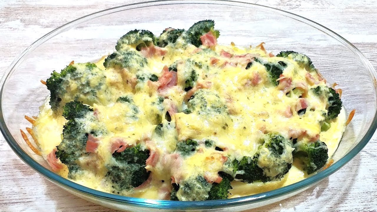 brócoli gratinado con huevo y queso