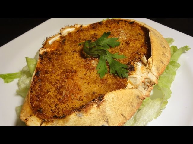 buey de mar relleno al horno