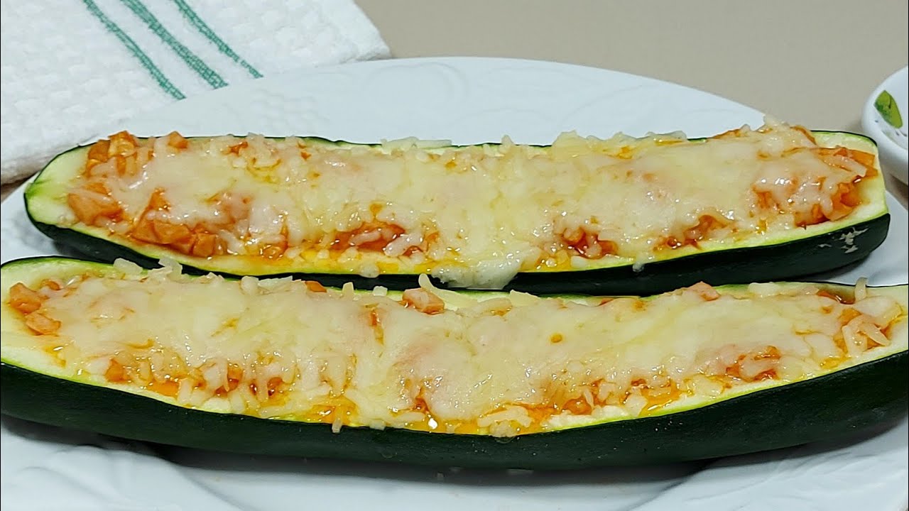 calabacín al microondas con queso