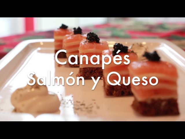 canape de salmon y queso