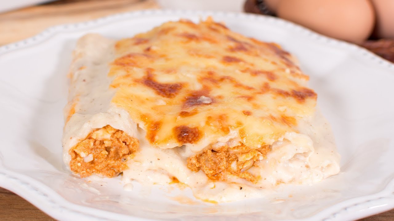 canelones de bonito y huevo
