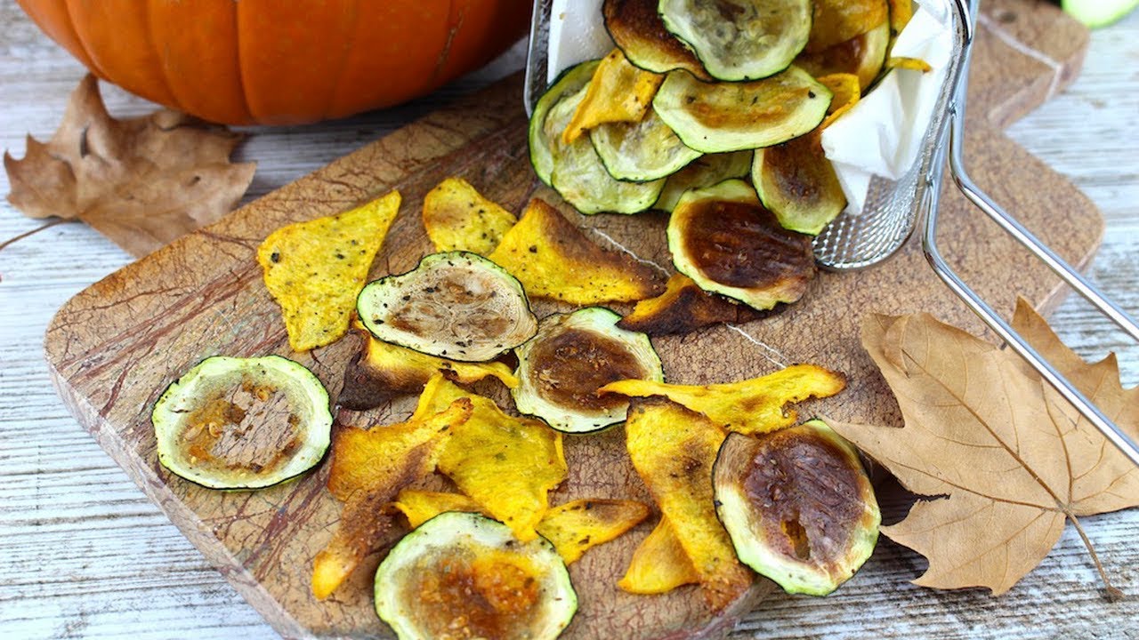 chips de calabaza al horno
