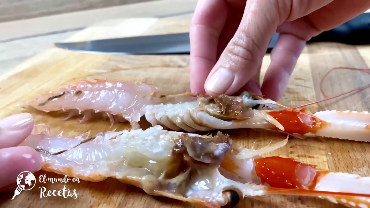 cigalas a la plancha abiertas
