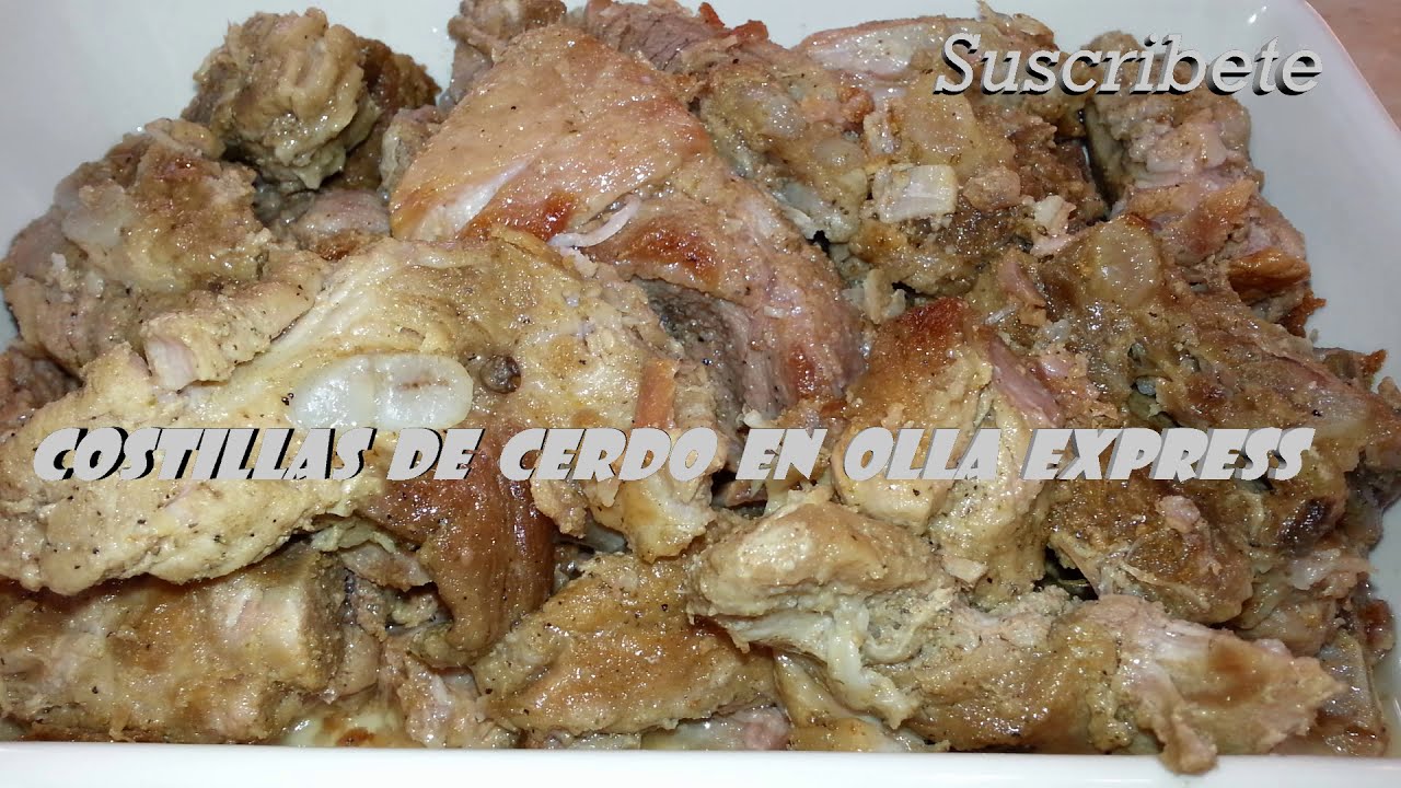 cocer costillas olla express y horno