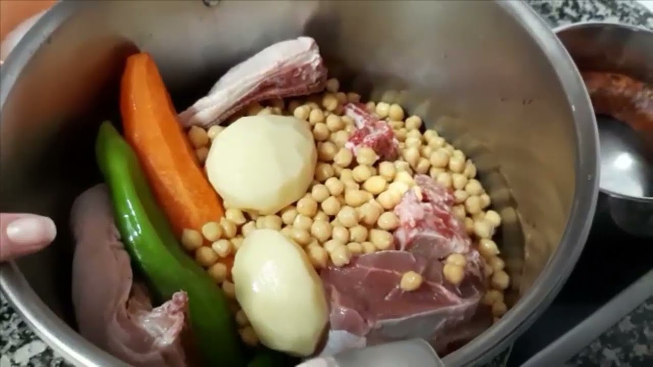 cocido de garbanzos en olla express