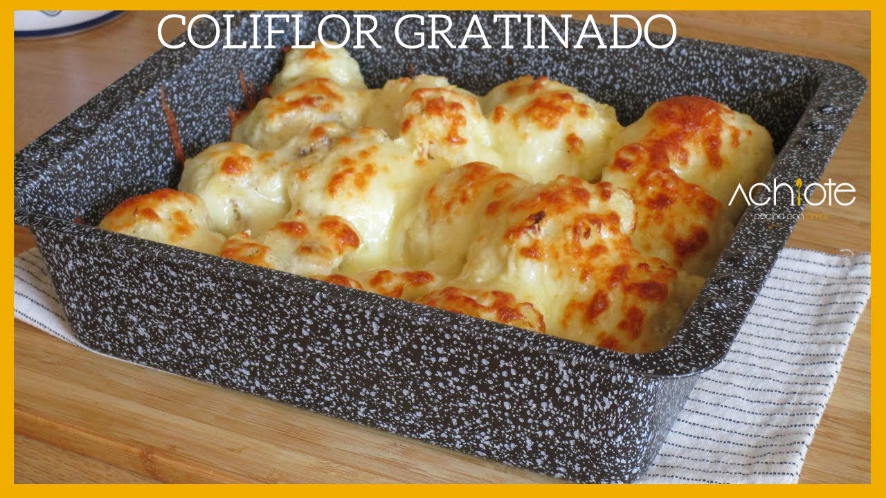 coliflor gratinada con queso y huevo