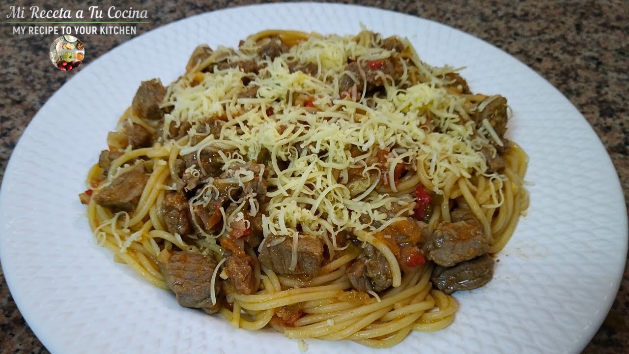 como hacer espaguetis con carne picada