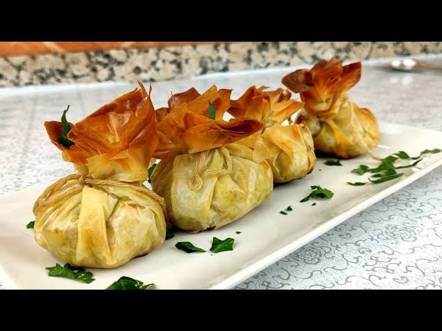como hacer saquitos de masa filo