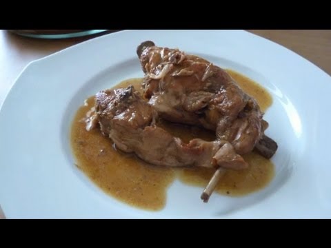 conejo de campo en olla express
