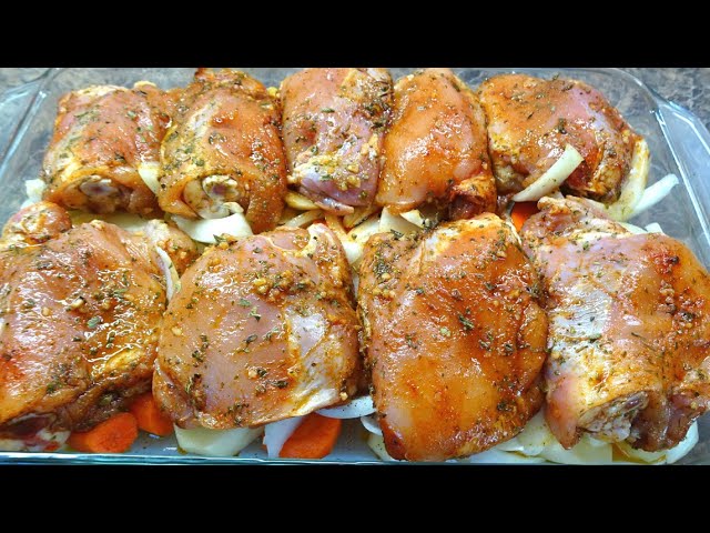 contra muslo de pollo al horno