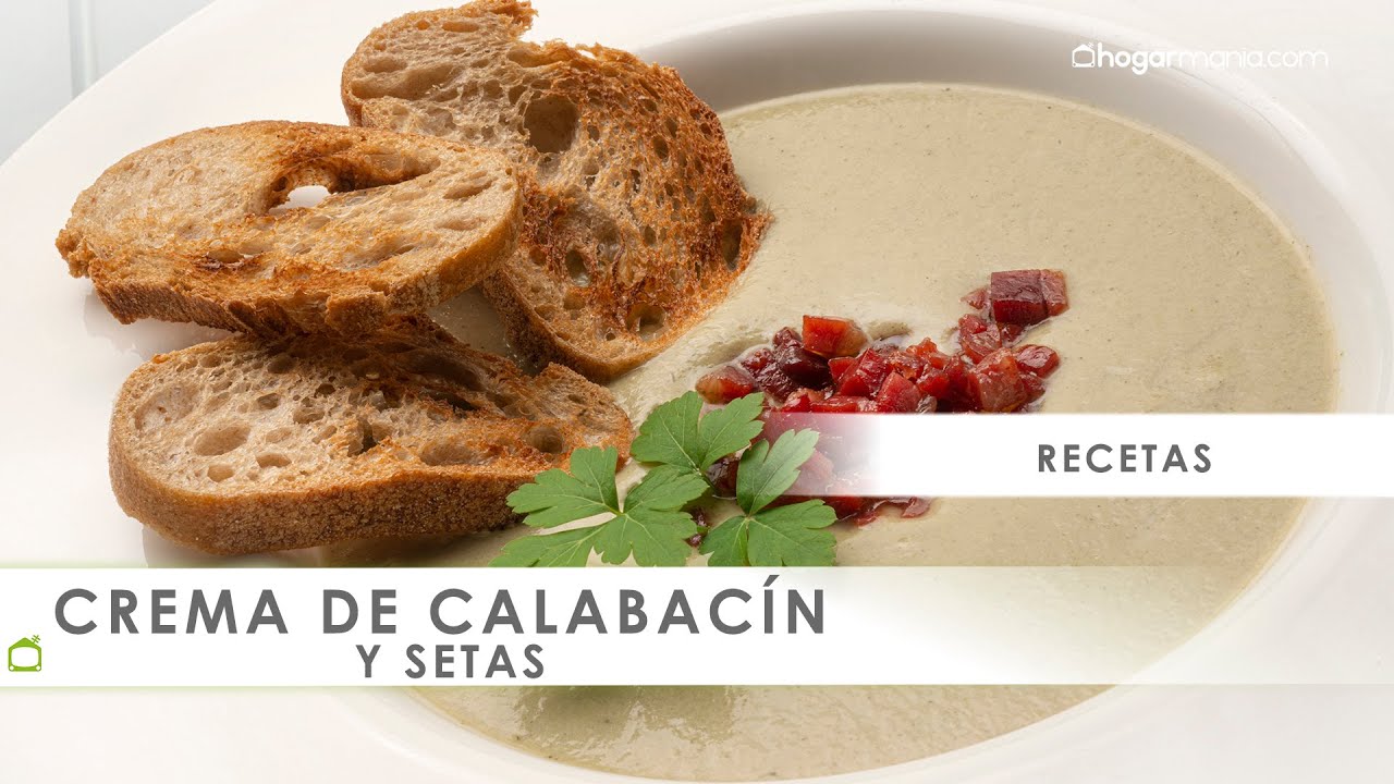 crema de calabacin y setas