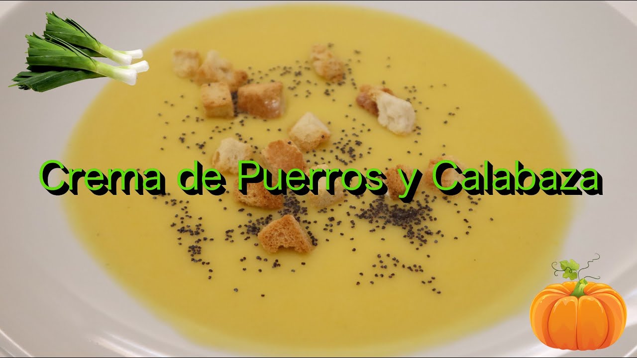 crema de calabaza y puerros