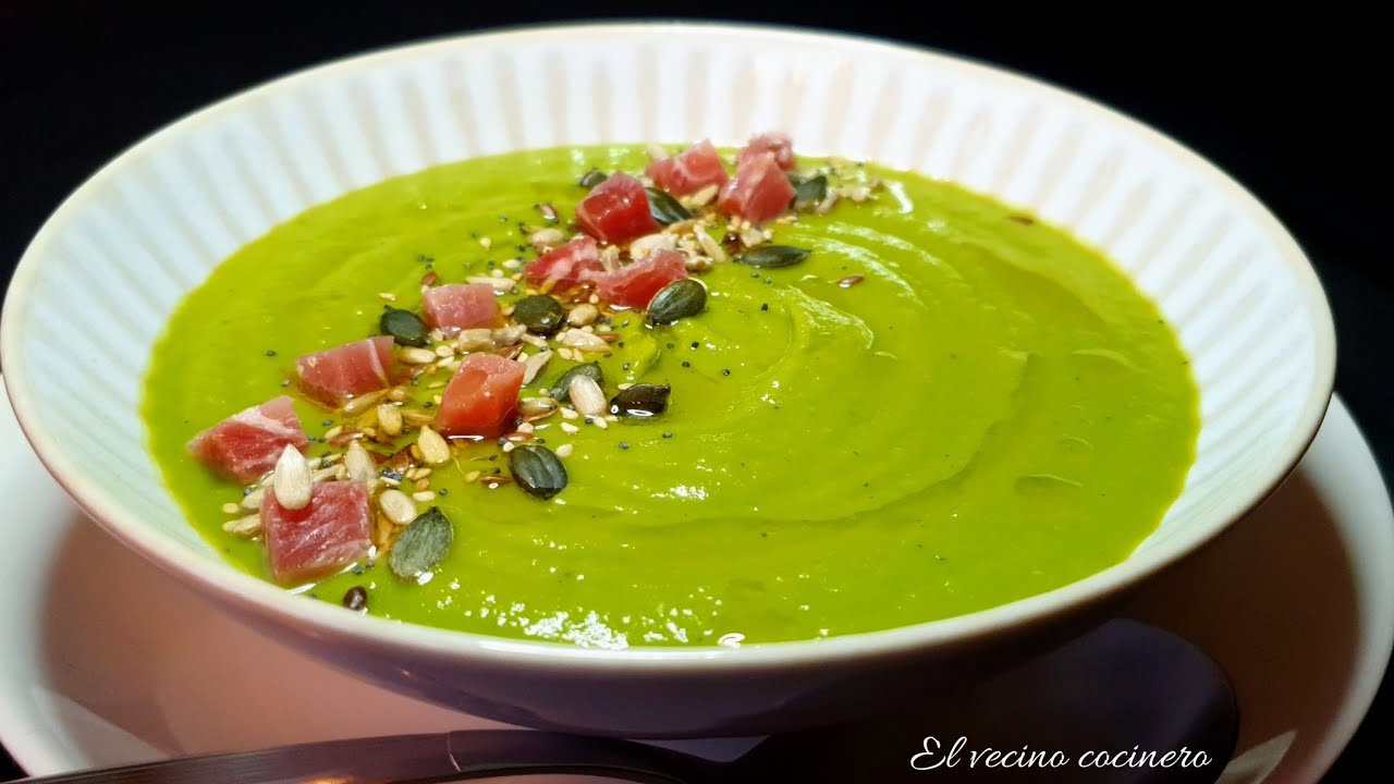 crema de guisantes y zanahoria
