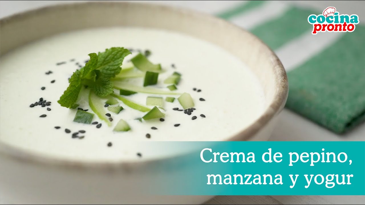 crema de pepino y manzana