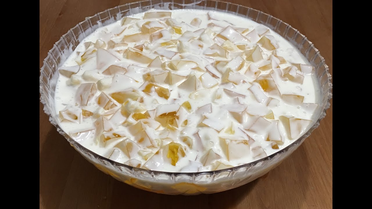 crema de piña y leche condensada