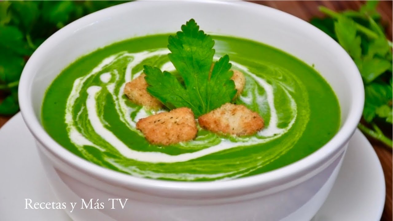 crema de verduras con espinacas