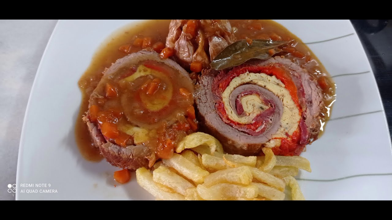 falda rellena en olla express