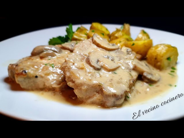 filetes de lomo en salsa de champiñones