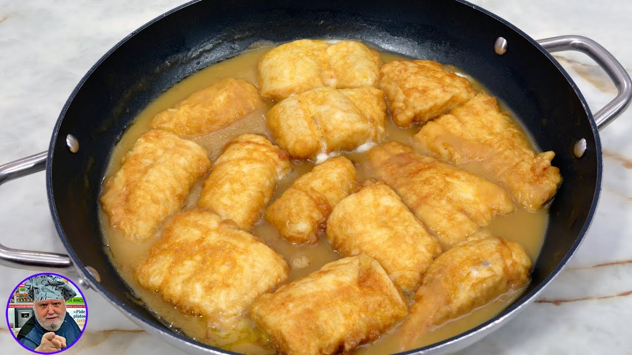 filetes de merluza en salsa de cebolla