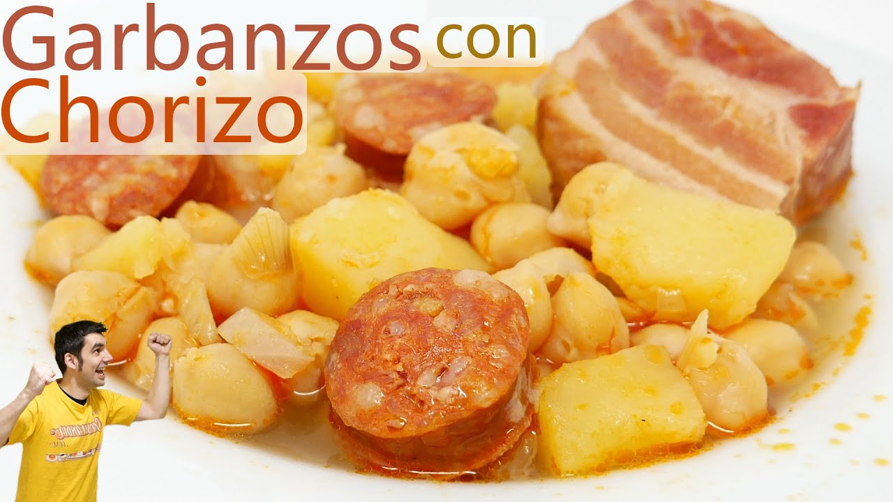 garbanzos con chorizo en olla express