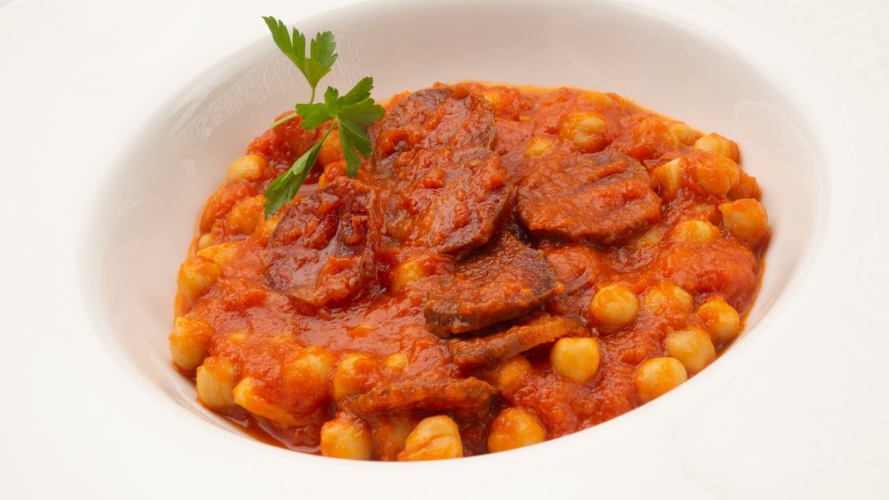 garbanzos con chorizo y morcilla arguiñano