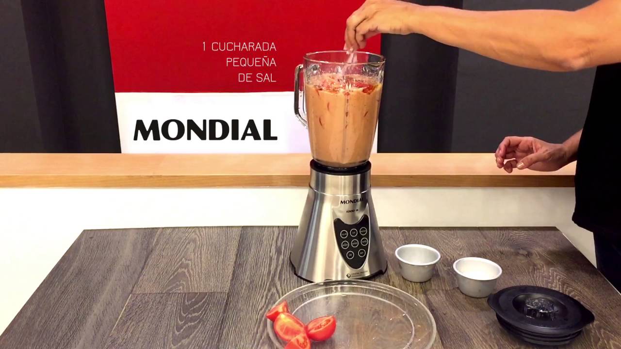 gazpacho en batidora de vaso