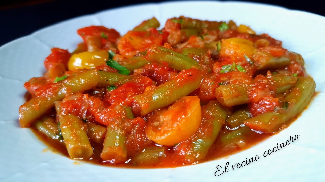 judias verdes con tomate frito