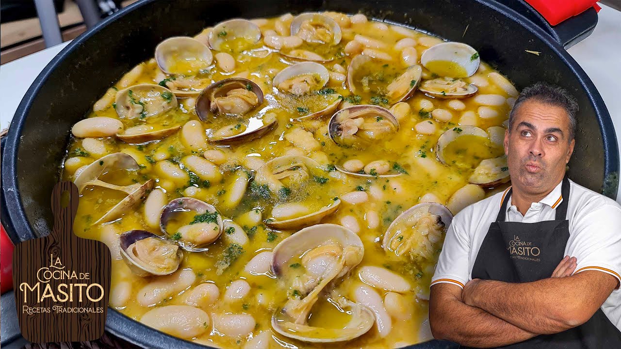 judiones con almejas y gambas