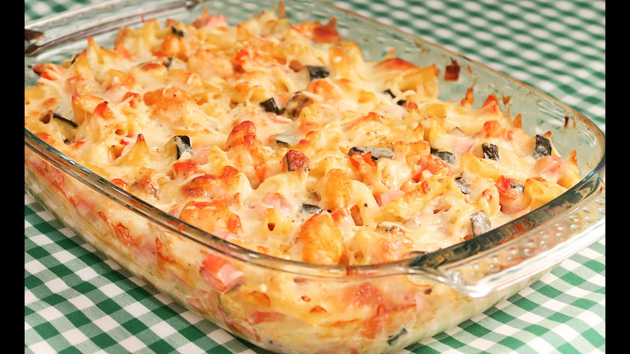 macarrones al horno con verduras