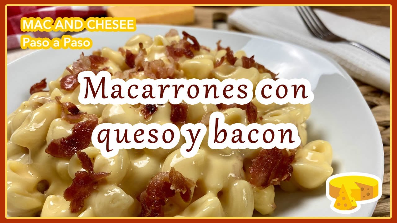 macarrones con queso y bacon