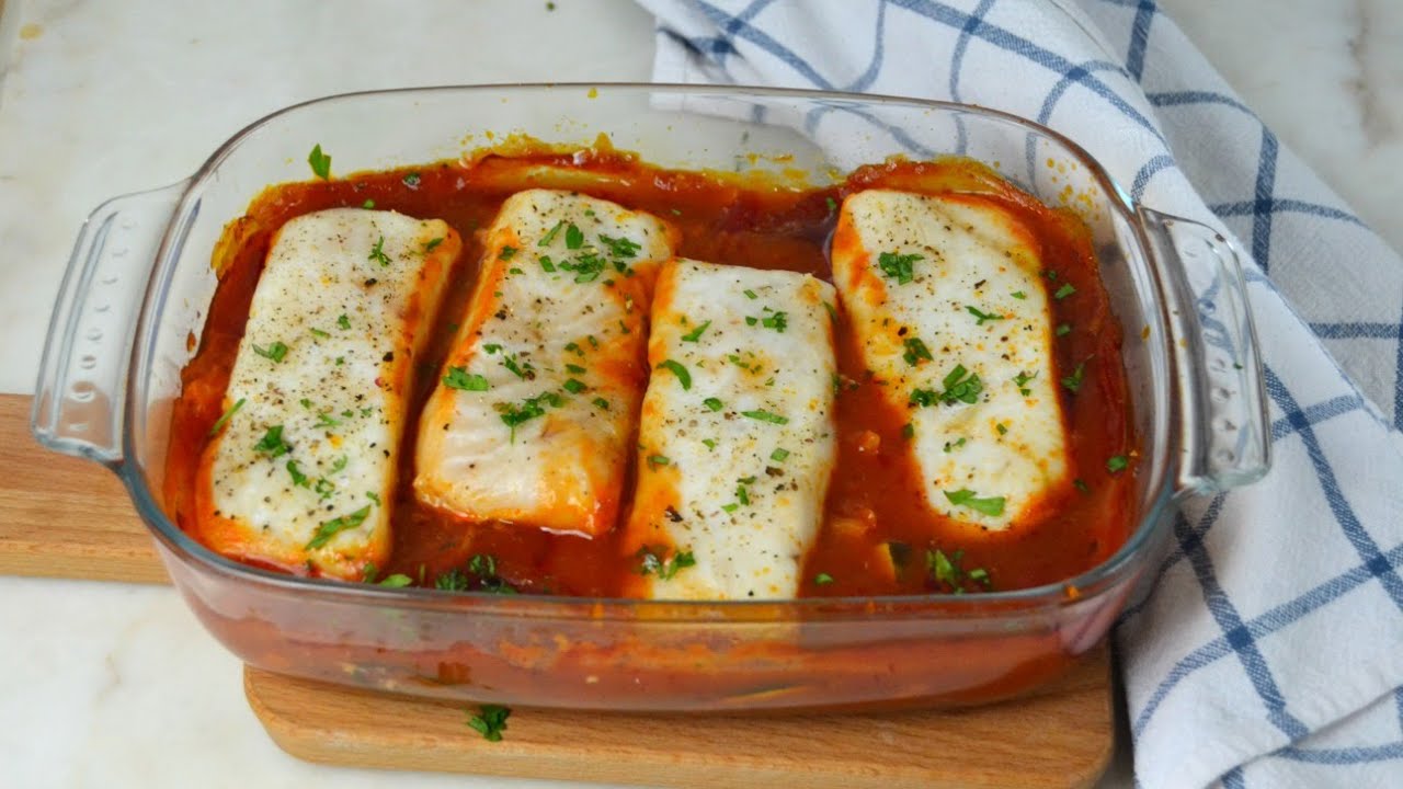 merluza al horno con tomate
