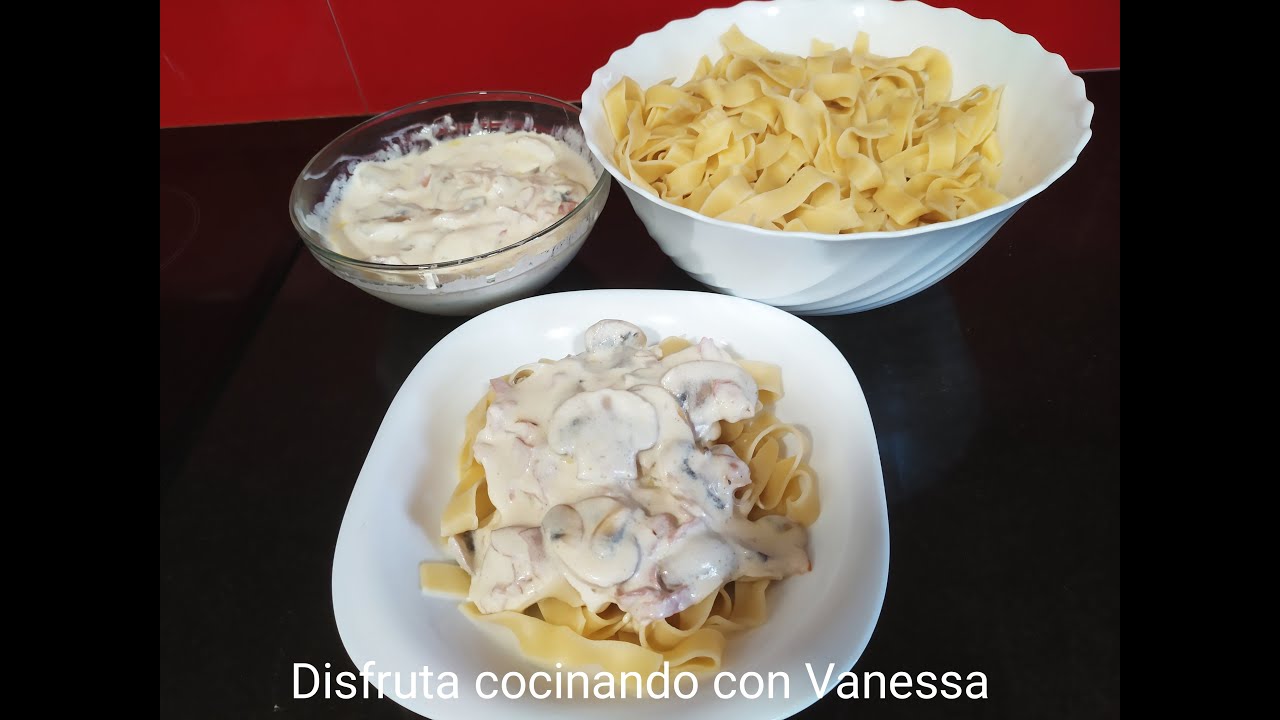 pasta con champiñones y nata arguiñano