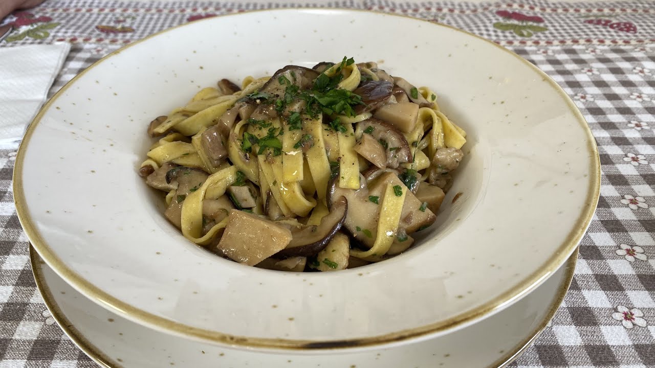 pasta con setas receta italiana