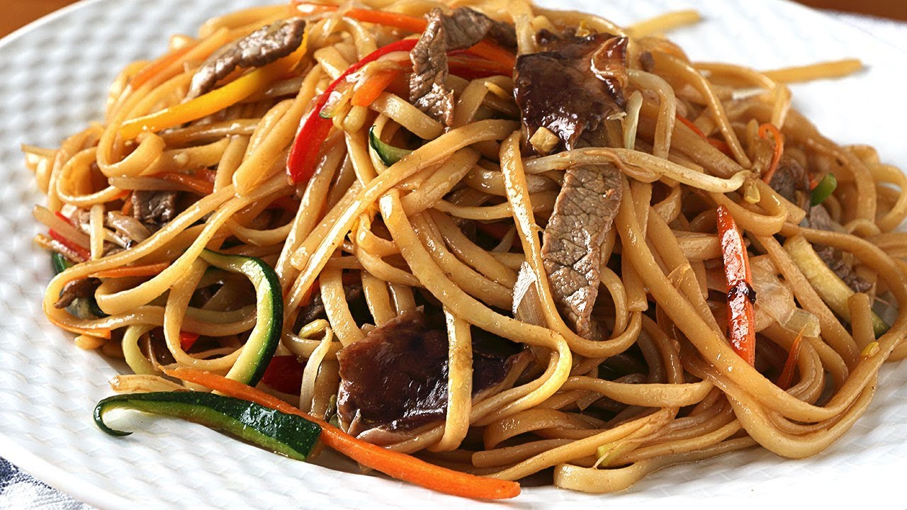 pasta con verduras y soja