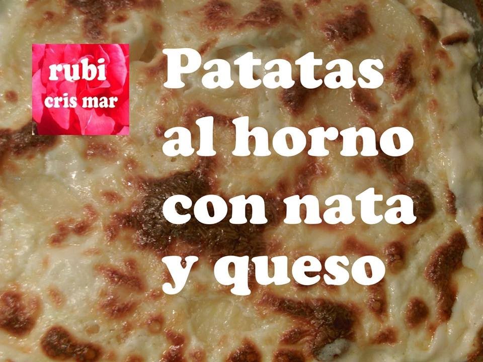 patatas al horno con queso y nata