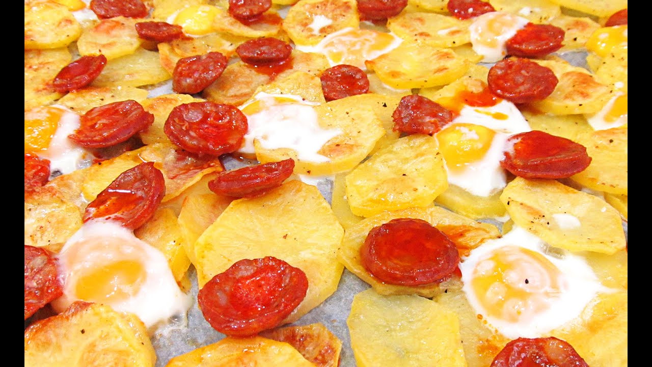 patatas con huevo al horno