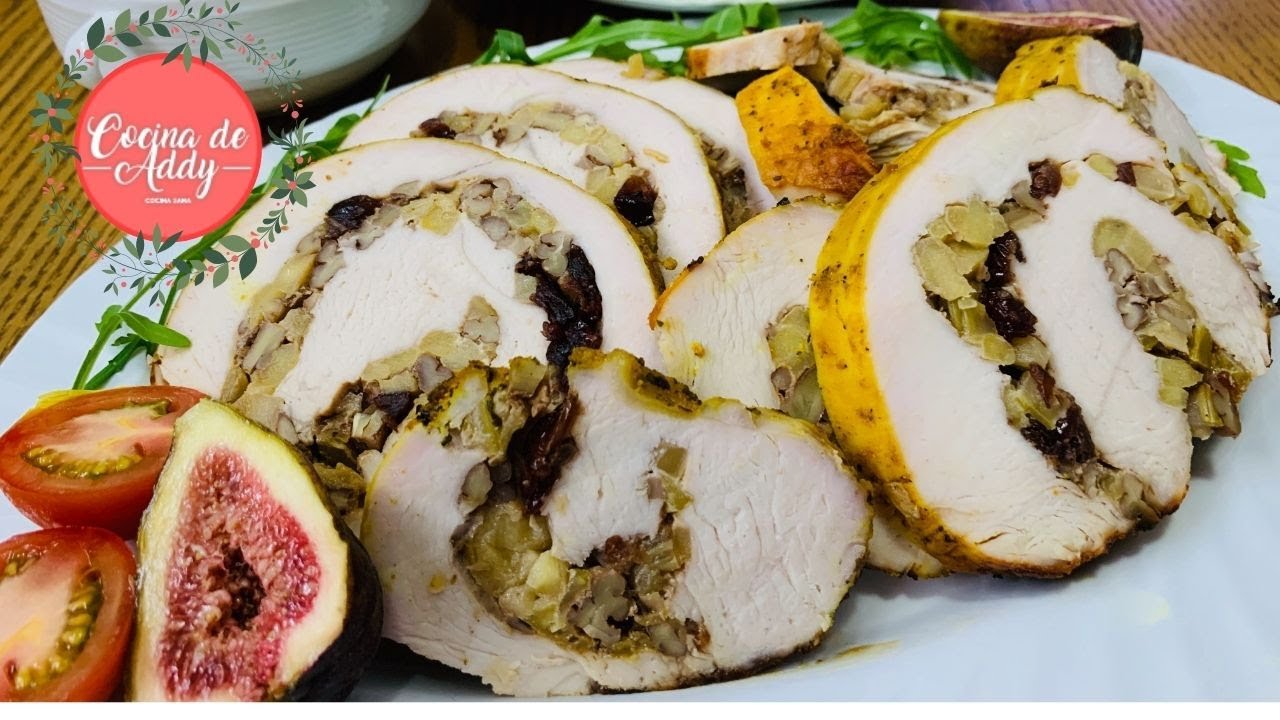 pechuga de pavo rellena de manzana