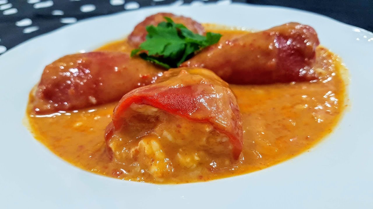 piquillos rellenos de merluza y gambas
