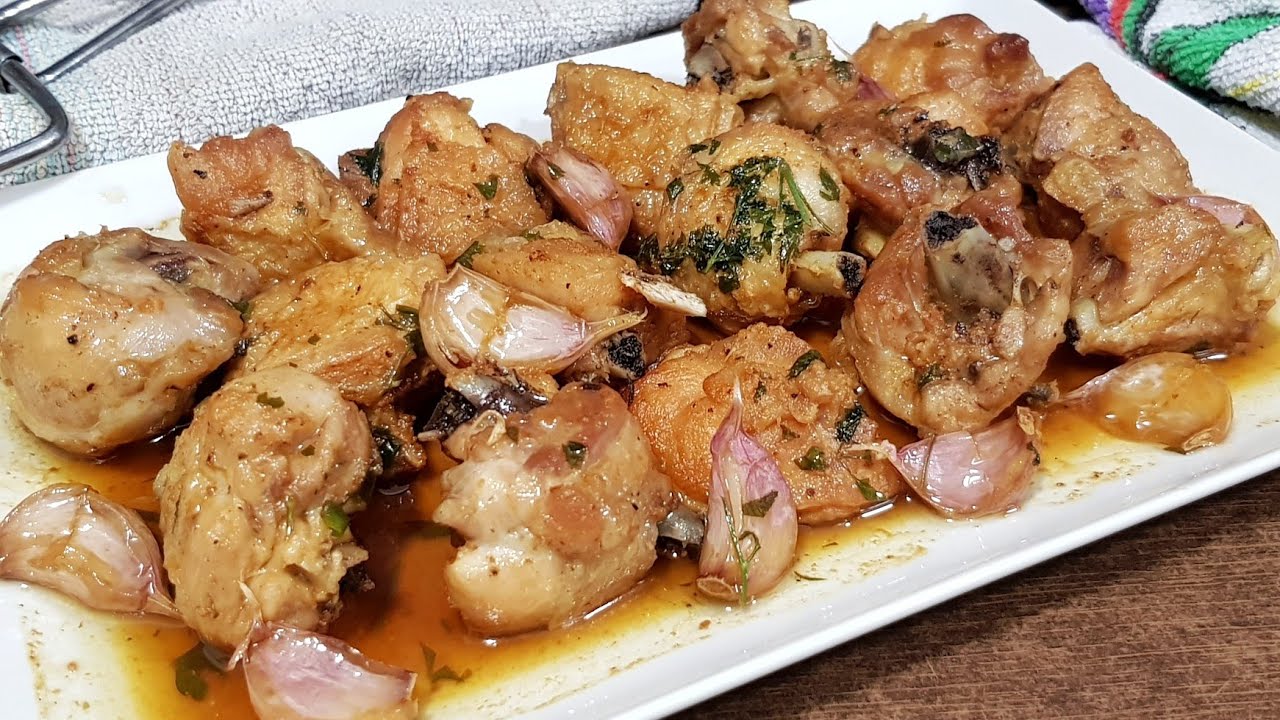 pollo frito al ajillo arguiñano