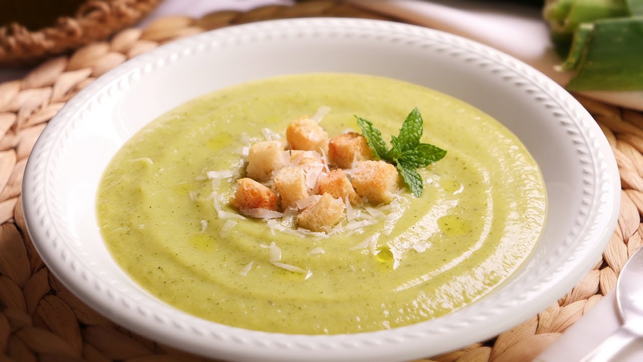 puré de calabacín y cebolla