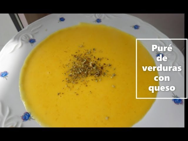 puré de verduras con quesitos