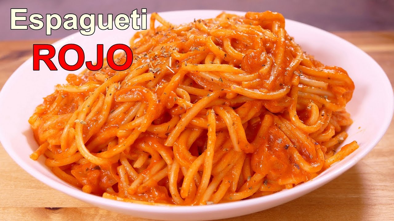 receta de espagueti con tomate
