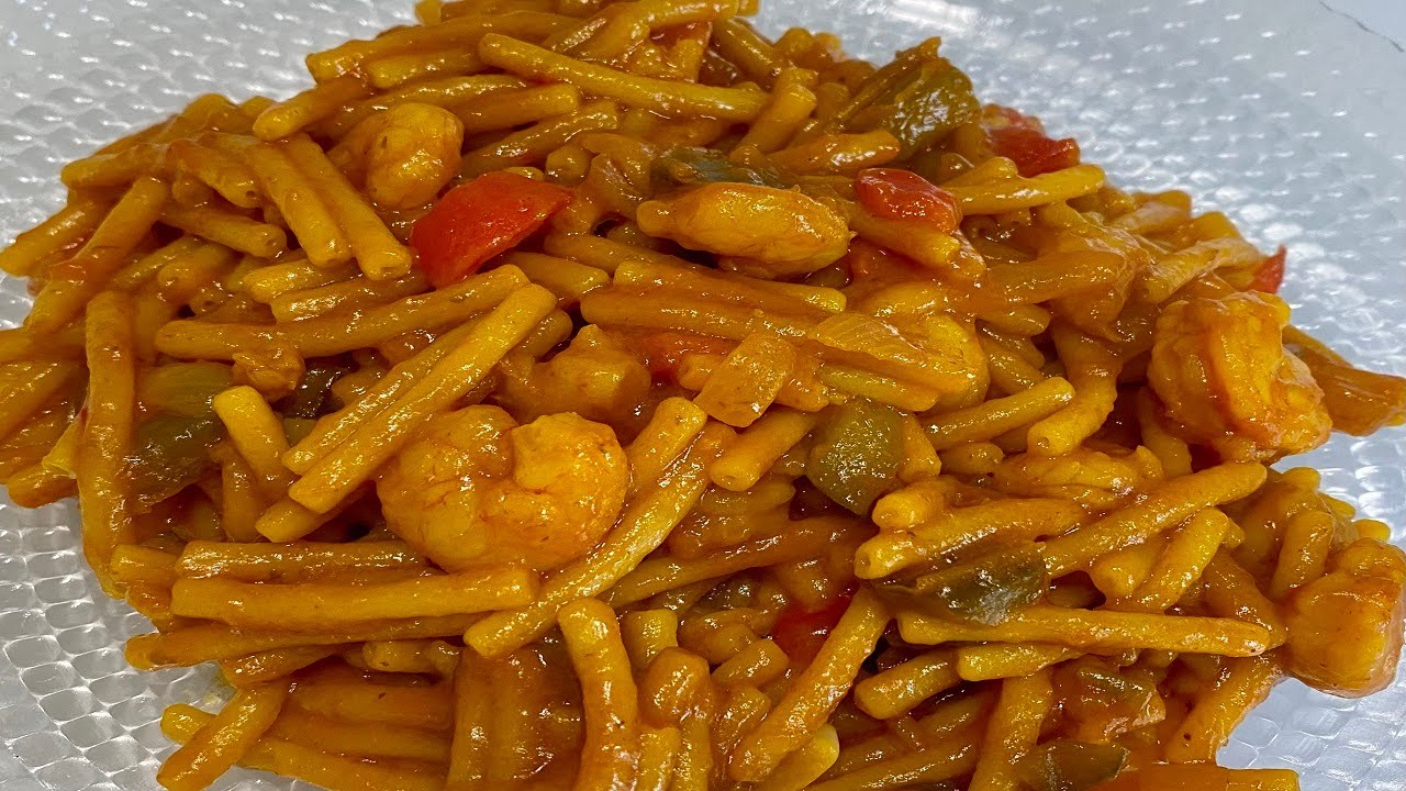 receta fideuá con gambas peladas