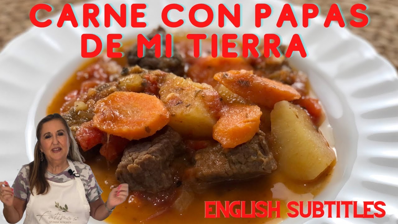 receta papas con carne canarias